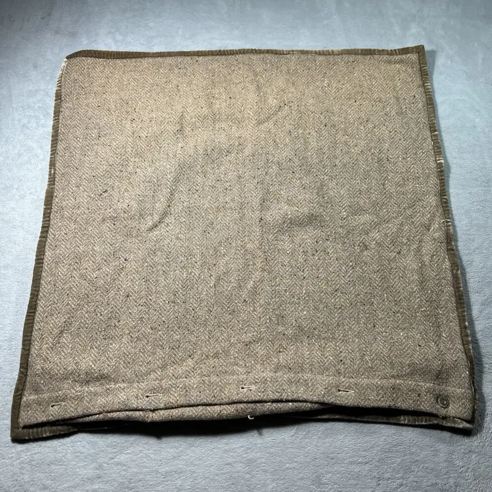 Polo Ralph Lauren 100% Wool Pillow Cover Only 26x26 Herringbone Bedford Hunt